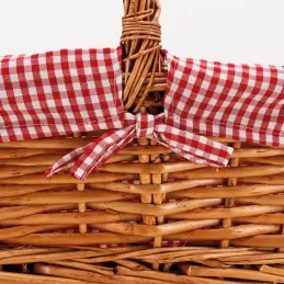 Panier rectangulaire en osier fendu "Campagne Chic"