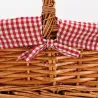 Panier rectangulaire en osier fendu "Campagne Chic"