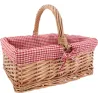 Panier rectangulaire en osier fendu "Campagne Chic"