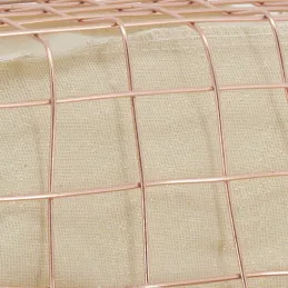 Panier rectangulaire en métal cuivré "Élégance Cuivrée"