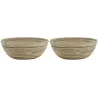 Corbeille ronde en bambou naturel et noir