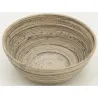 Corbeille ronde en bambou naturel et noir