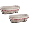 Corbeille grillage et jute Vichy Chic (lot de 2)