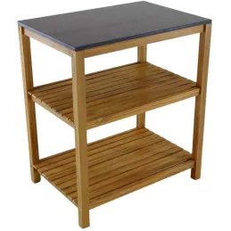 Etagère de rangement cuisine extérieure en acacia Fidji