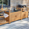Etagère de rangement cuisine extérieure en acacia Fidji