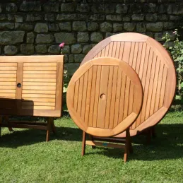Table ronde en acacia 120 cm Sophie