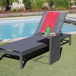 Table basse de jardin en aluminium 2 positions Lou