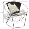 Fauteuil en peau de vache et métal