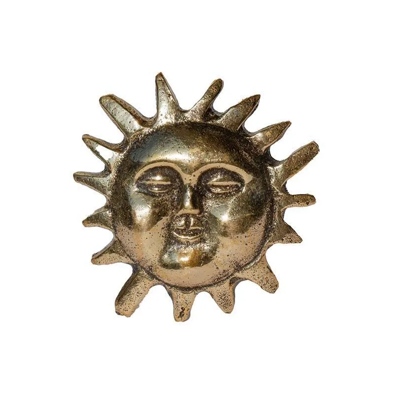 Bouton de porte en laiton recyclé Soleil