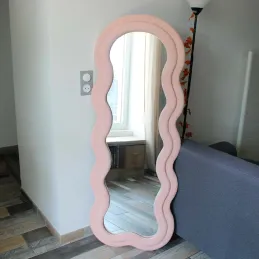 Miroir cadre en tissu Charlotte