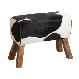 Tabouret en peau de vache