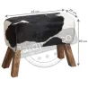 Tabouret en peau de vache