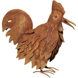 Coq en fer forgé rouillé