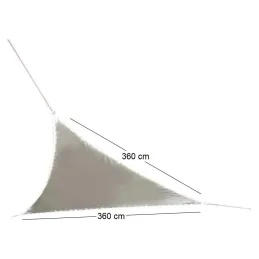 Voile d'ombrage triangulaire avec leds solaires intégrées Night and day