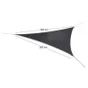 Voile d'ombrage triangulaire avec leds solaires intégrées Night and day