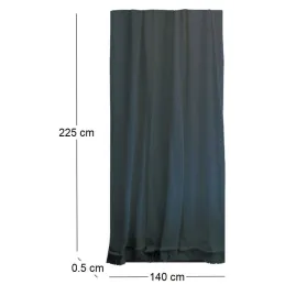 Rideau de porte moustiquaire en coton  1 bande à froncer