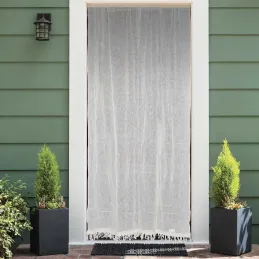 Rideau de porte moustiquaire en coton  1 bande à froncer