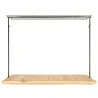 Barre étagère pour décoration de table en métal noir
