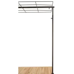 Barre étagère pour décoration de table en métal noir