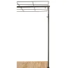 Barre étagère pour décoration de table en métal noir