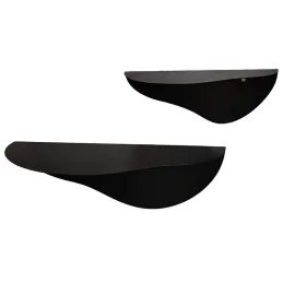 Étagères en métal noir (lot de 2)