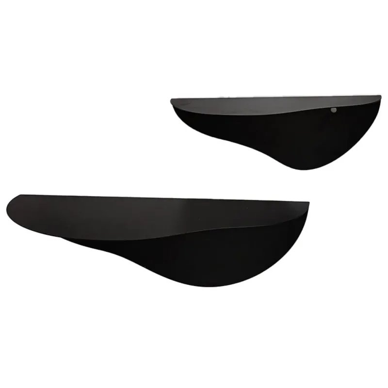 Étagères en métal noir (lot de 2)