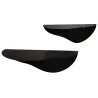 Étagères en métal noir (lot de 2)