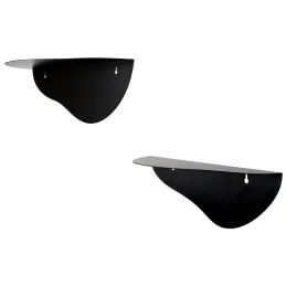 Étagères en métal noir (lot de 2)