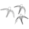 Décor mural Oiseaux en métal (lot de 3)