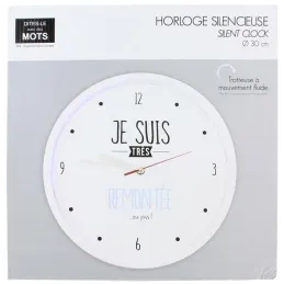 Horloge moderne 30 cm Je suis...