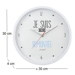 Horloge moderne 30 cm Je suis...