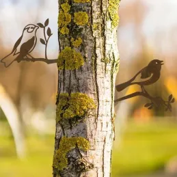 Décors de jardin en métal Oiseaux (lot de 2)