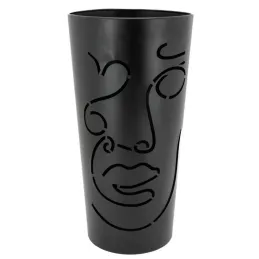 Porte-parapluie en métal noir Visage
