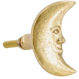 Bouton de porte en laiton recyclé Moon