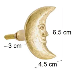 Bouton de porte en laiton recyclé Moon