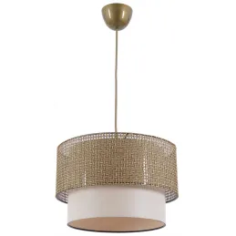 Suspension en métal et tissu Coral