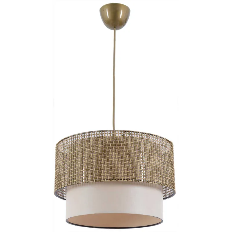 Suspension en métal et tissu Coral