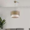 Suspension en métal et tissu Coral