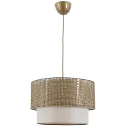 Suspension en métal et tissu Coral