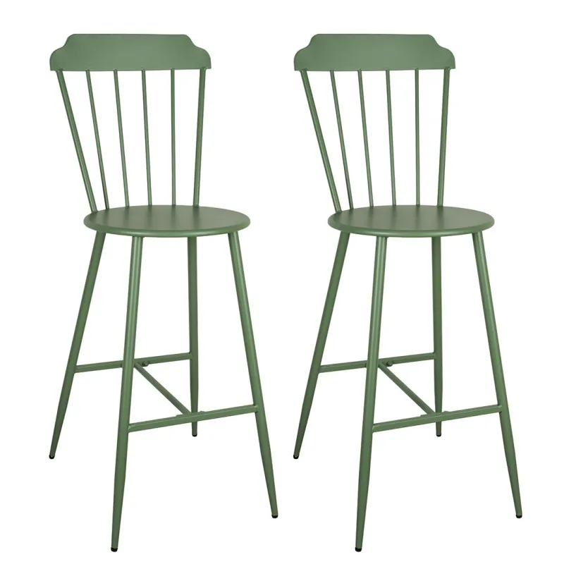 Chaise bar en métal laqué -Samos (Lot de 2)