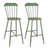 Chaise bar en métal laqué -Samos (Lot de 2)