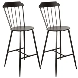 Chaise bar en métal laqué - Samos (Lot de 2)