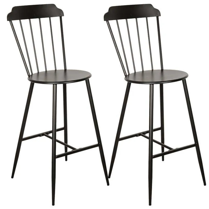Chaise bar en métal laqué - Samos (Lot de 2)
