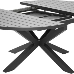 Table ronde extensible 8 à 10 personnes en aluminium Palma