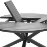 Table ronde extensible 8 à 10 personnes en aluminium Palma