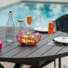 Table ronde extensible 8 à 10 personnes en aluminium Palma
