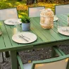 Table en aluminium extensible 8 à 10 personnes Santorin