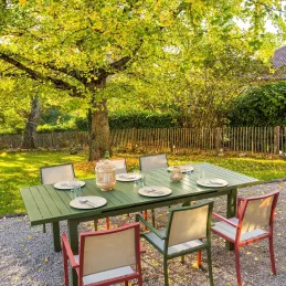 Table en aluminium extensible 8 à 10 personnes Santorin