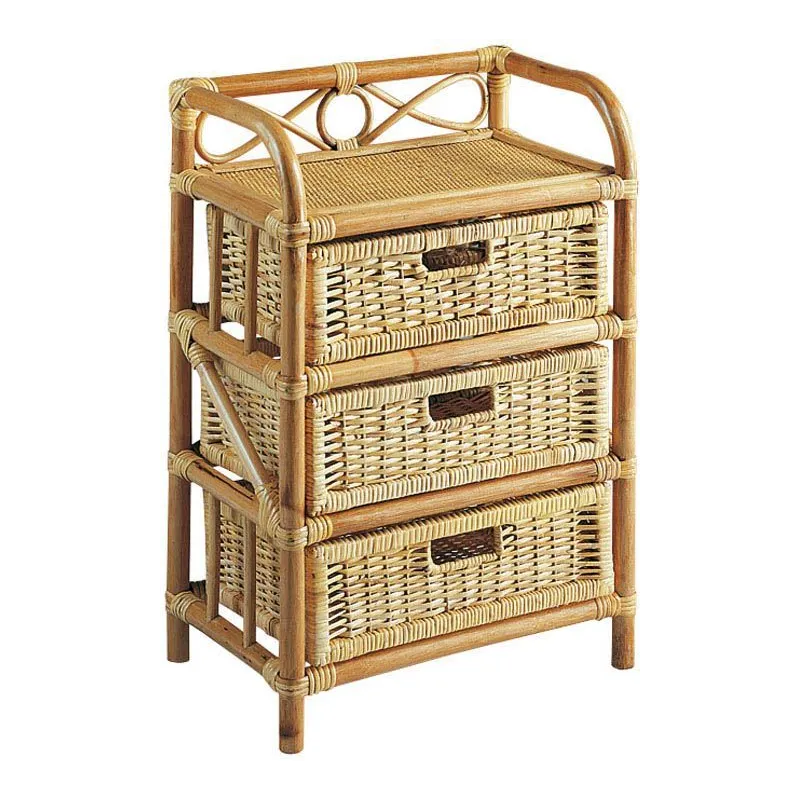 Commode en rotin avec tiroirs Tegal