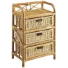 Commode en rotin avec tiroirs Tegal